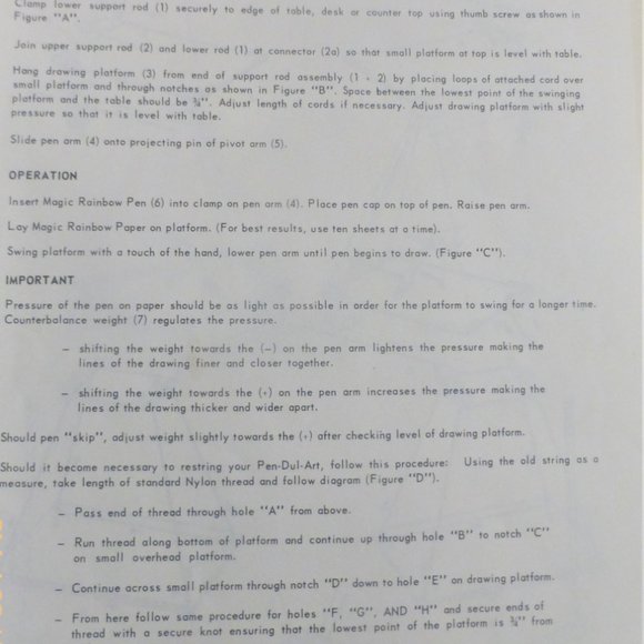 1970 PEN-DUL-ART Magic RAINBOW Pendulum Art Germany Handmade French English - Picture 6 of 12